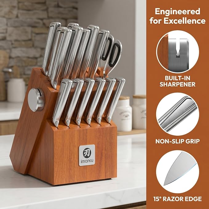imarku High Carbon Stainless Steel Gyutou Knife Set - Image 3