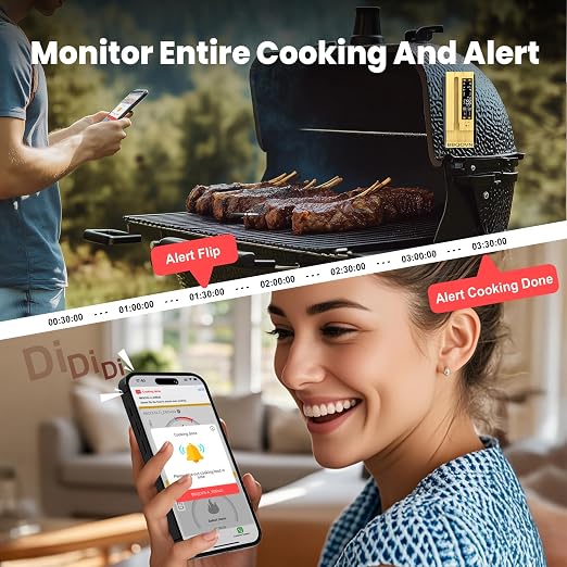 BBQOVN WiFi Sub-1G Wireless Meat Thermometer Unlimited Range 7 NIST Certified - Image 6