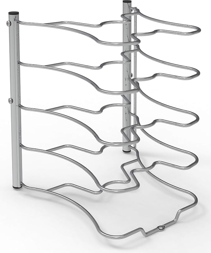 Simple Houseware Cabinet Pantry Pot and Pan Organizer Holder Rack - Image 2