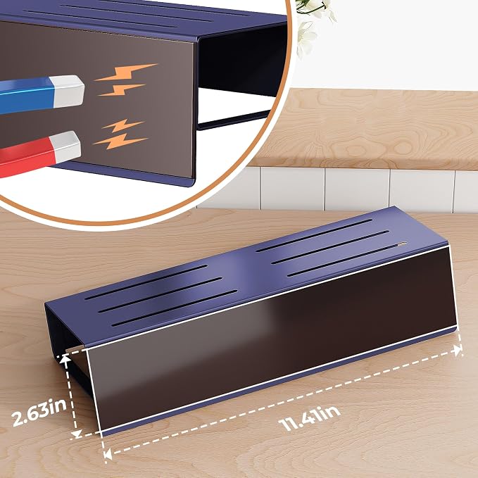 Vetacsion 4 Pack Moveable Fridge Magnetic Spice Racks, Metal Purple - Image 3