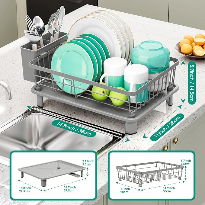 GAOKASE Dish Drying Rack, Stainless Steel-Dish Rack, Dish Racks - Image 3