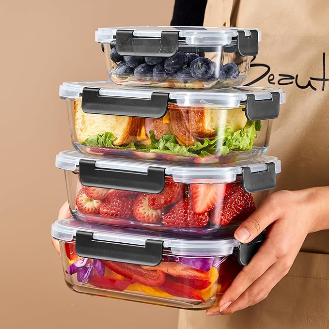 Liuruiyu 10 Pack Glass Food Storage Containers - Image 4