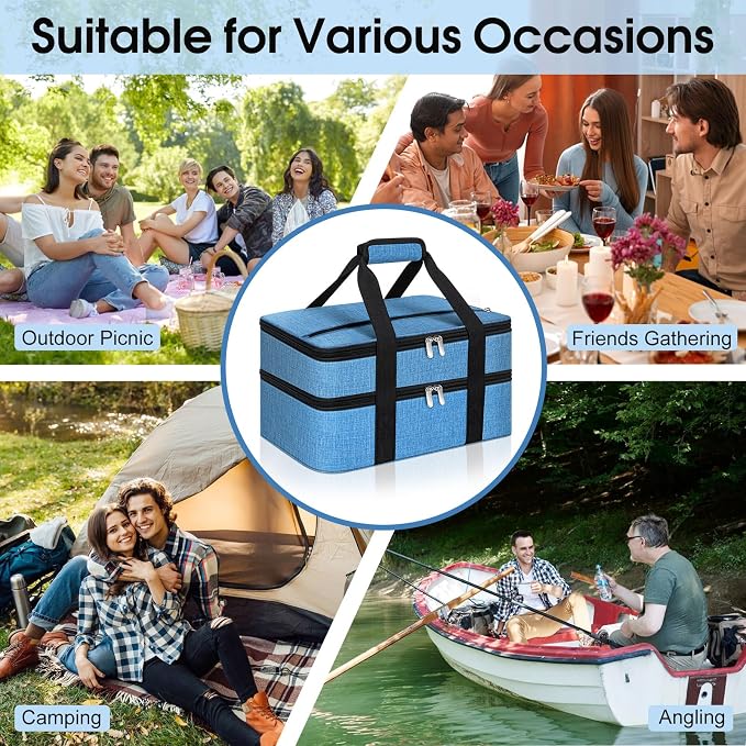 Double Insulated Casserole Carrier, Portable Casserole Carrier - Image 5