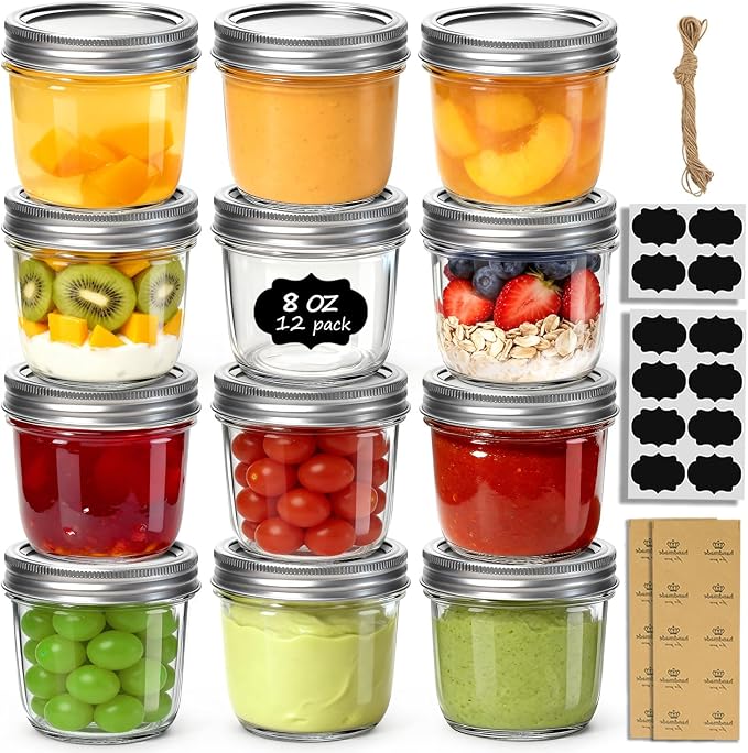 ComSaf 8 oz Wide Mouth Mason Jars, and Crafters Creating DIY Candles and Party by ComSaf