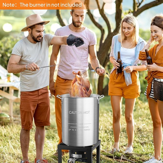 ROVSUN 30QT Turkey Fryer Pot & Seafood Boil Pot - Image 7