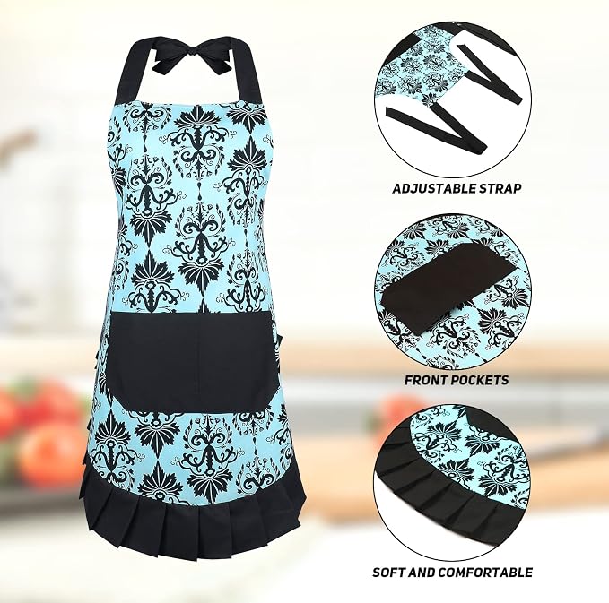 G2PLUS Cotton Vintage Damask Apron - Image 4