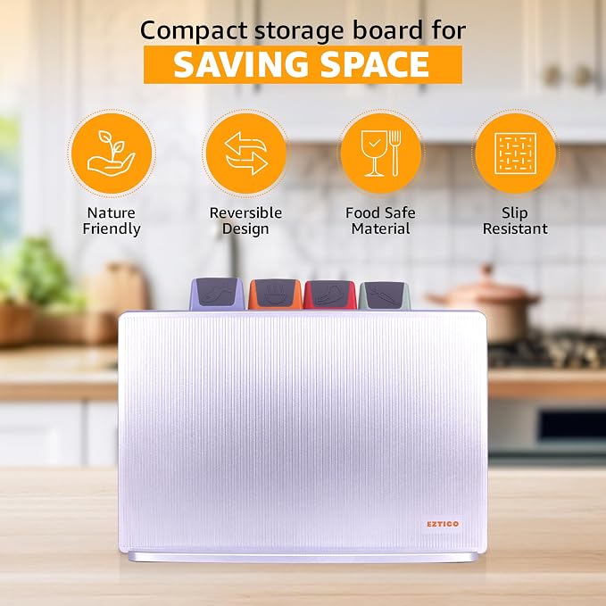 4-Piece Non-Toxic Cutting Board Set - Image 6