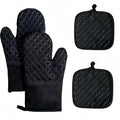 Oven Mitts and Pan Racks 4-Piece Set, Extended Kitchen Oven Mitts and Pan Racks by Unknown