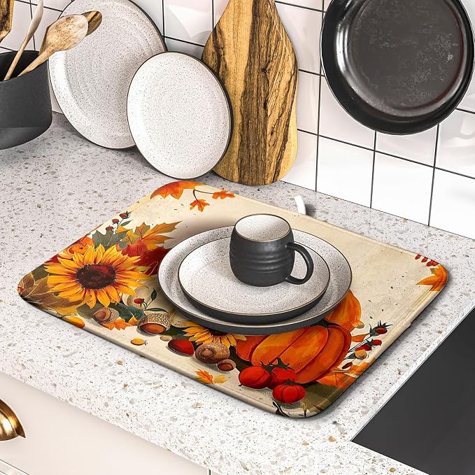 Happy Thanksgiving Day Harvest Dish Drying Mat - Image 5