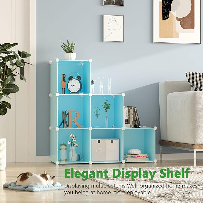 C&AHOME Cube Storage Organizer, 6-Cube Shelves Units, Closet Cabinet, DIY - Image 9
