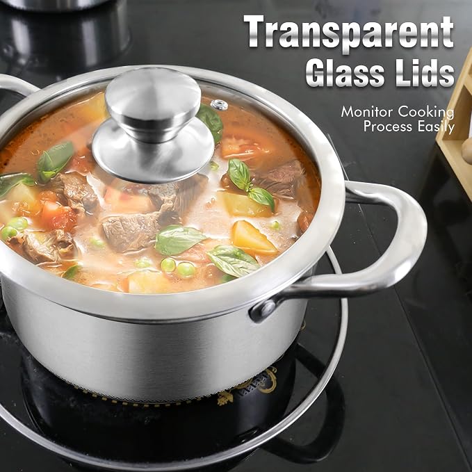 AuFranc™ Hybrid Nonstick 6 Quart Stainless Steel Stockpot - Image 6