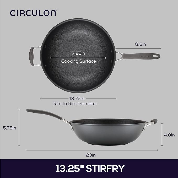 Circulon A1 Series with ScratchDefense Nonstick Induction Cookware Stir Fry Pan - Image 3