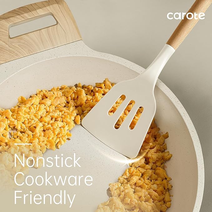 CAROTE Silicone Cooking Utensils Set, Kitchen Utensils Set 10 Pcs - Image 4