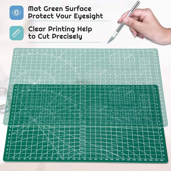 anezus Self Healing Sewing Mat, Rotary Cutting Mat Double Sided 5-Ply Craft - Image 3
