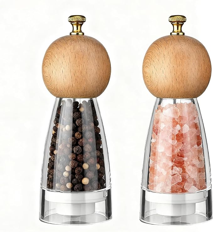 Pepper Grinder Set Salt and Pepper Grinder Set Manual Salt Grinder Pepper Mill by VEIZIBEELtd