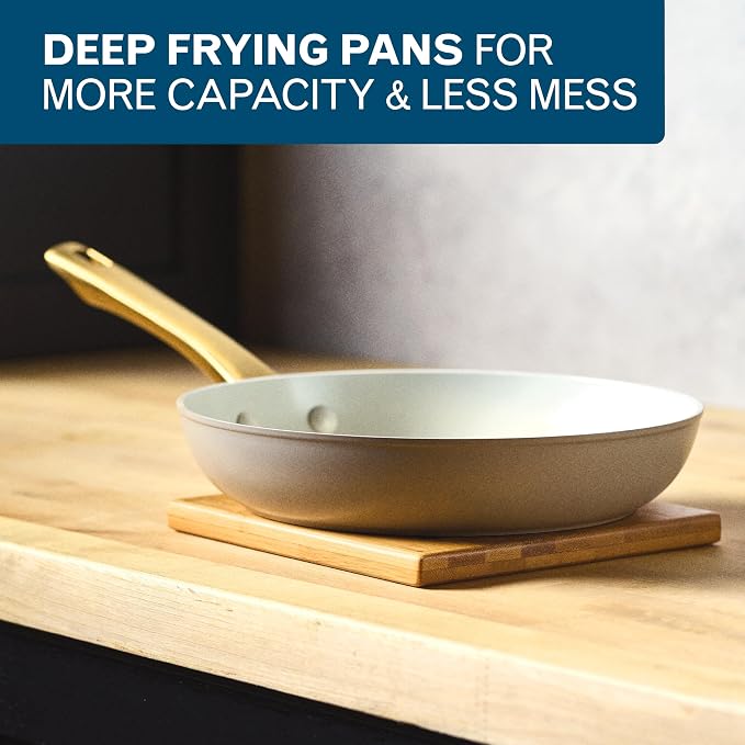 Farberware Forged Induction Ceramic Nonstick Cookware Set, Taupe Pots & Pans - Image 6