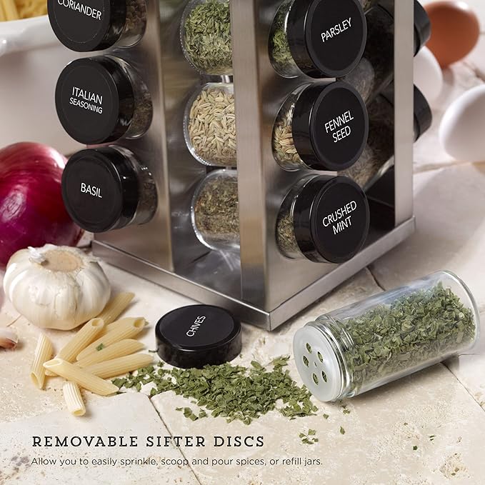 Kamenstein 20 Jar Heritage Revolving Spice Rack - Image 3