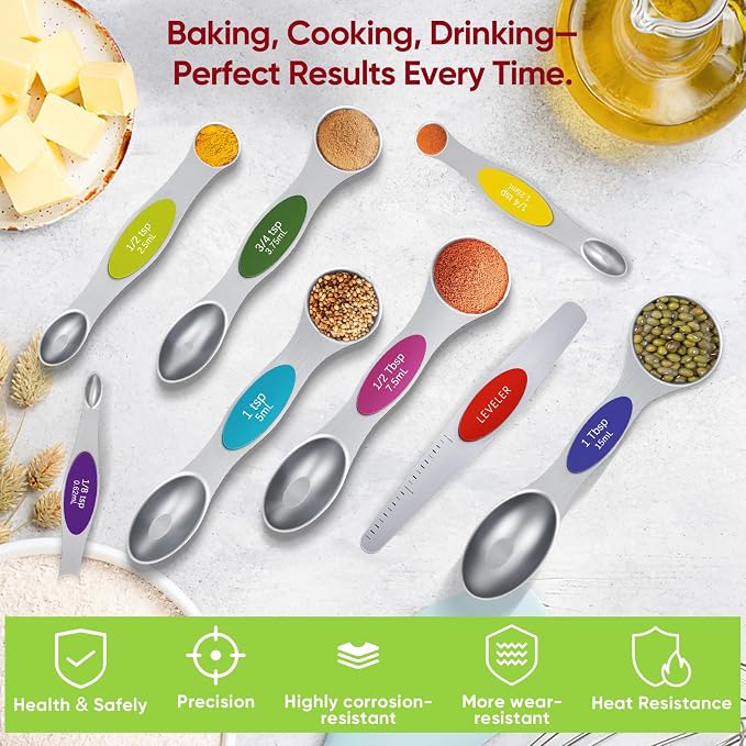 Magnetic Measuring Spoons Set - Image 6