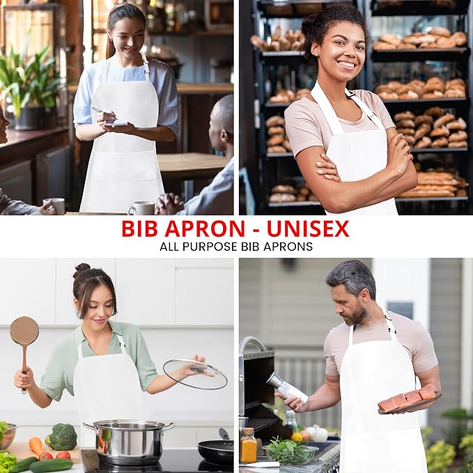 Utopia Kitchen 10 Pack Bib Apron Adjustable - Image 5
