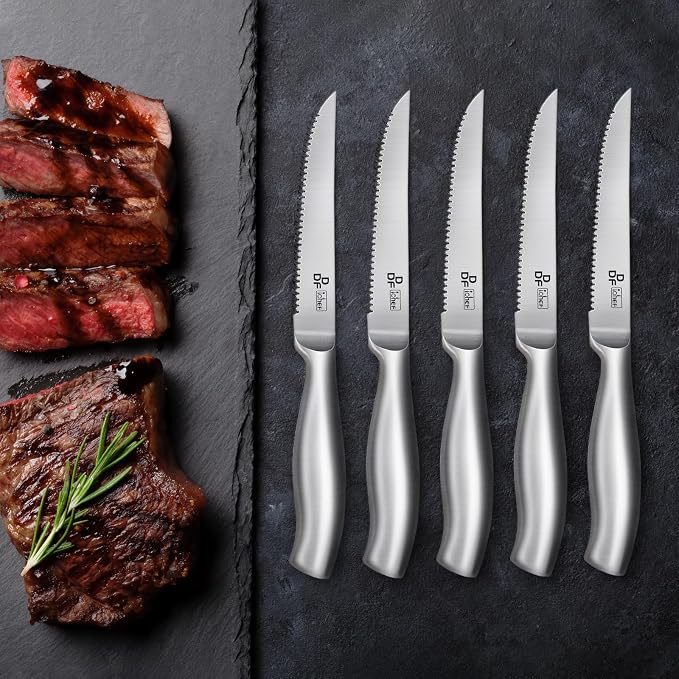DDF iohEF Steak Knife Set, 8 Piece Steak Knife, High Carbon Japanese Stainless - Image 6