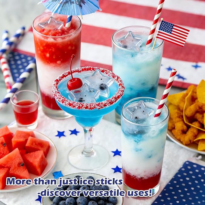 Webake Star Ice Cube Tray with Lid, 2 Packs Silicone Star Ice Molds - Image 7