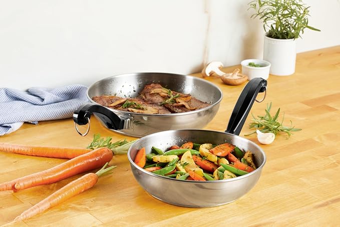 Farberware Classic Stainless Steel Frying Pan Set / Fry Pan Set / Stainless - Image 2