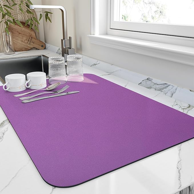 HotLive Dish Drying Mat for Kitchen Counter, Heat Resistant Drainer Mats by HotLive