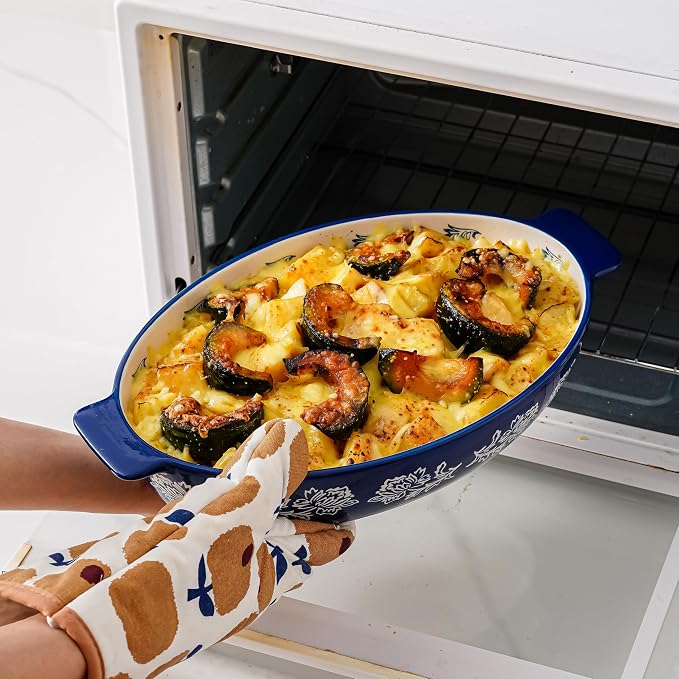 Wisenvoy Casserole Dish Baking Dish Ceramic Au Gratin Baking Dish Lasagna Pan - Image 5