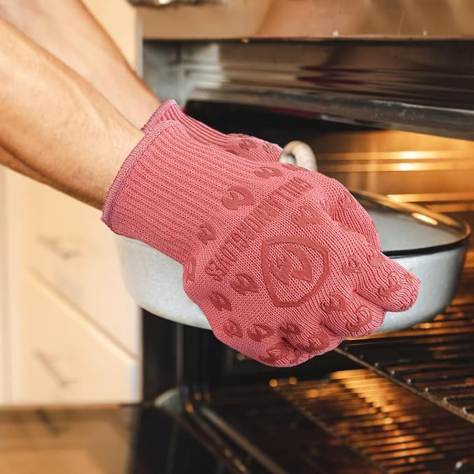 Grill Armor Oven Gloves with Fingers – 932°F Heat, Fire & Cut Resistant Mitts - Image 7