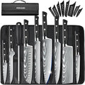 MDHAND Chef Knife Set with Roll Bag, High Carbon Stainless Steel Japanese by MDHAND