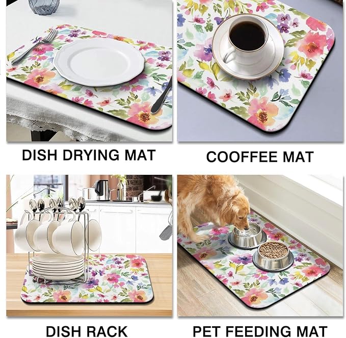 Dish Drying Mat for Kitchen Counter 2 Pack - Image 6