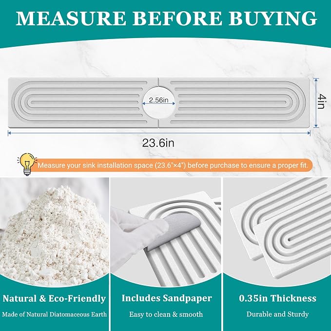 Stone Faucet Mat for Kitchen Sink - Image 3