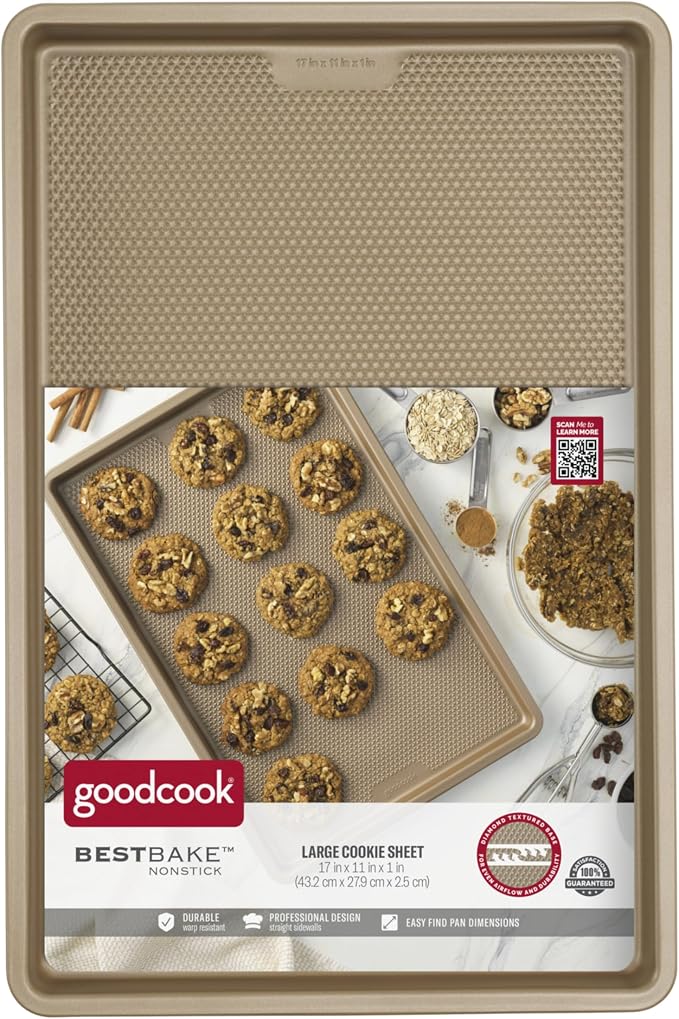GoodCook BestBake Nonstick Textured Carbon Steel Cookie Sheet, Large Baking - Image 7