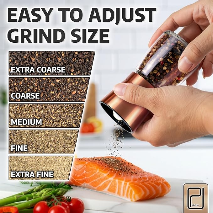 Premium Salt and Pepper Grinder Set - 6 oz - Image 6