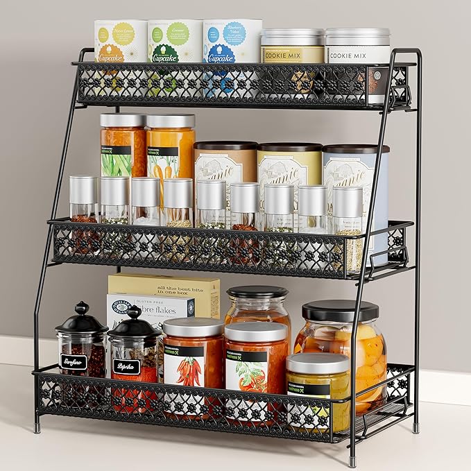 Vintage 3 Tier Spice Rack Organizer by Silub