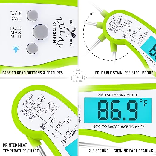 Zulay Instant Read Food Thermometer - Image 4
