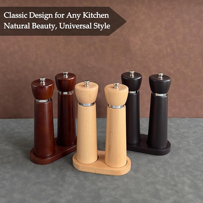 TLYSXPRO Wooden Pepper Grinder – Refillable Pepper Mill - Image 4