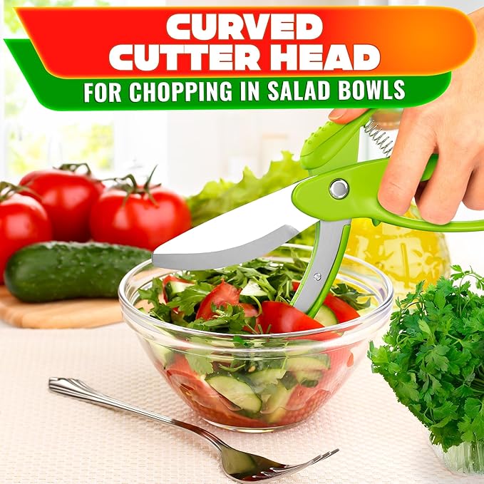 Salad Scissors for Chopped Salad – Multiblade Food Scissor Chopper - Image 7
