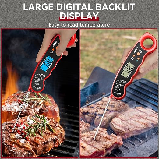 QPEUIM Meat Thermometer Digital Instant Read Thermometer Waterproof Food - Image 7