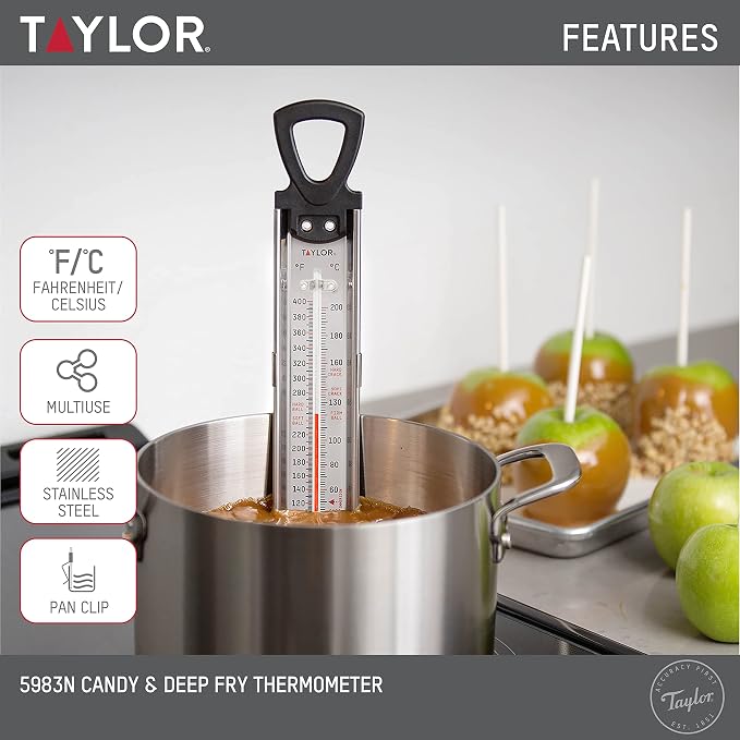 Taylor Stainless Steel Candy and Deep Fry Thermometer, 12-Inch Analog Paddle - Image 2