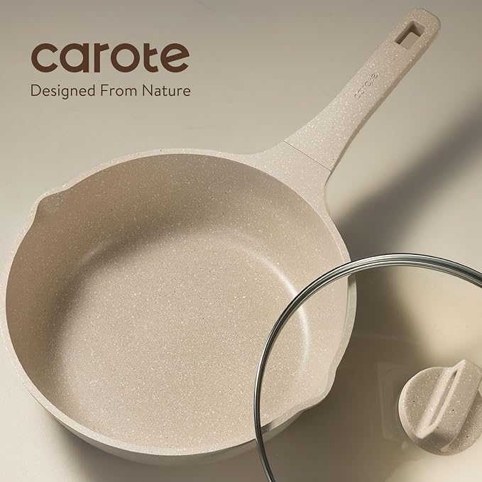 CAROTE 10Pcs Pots and Pans Set Nonstick, Induction Cookware Sets, NonStick - Image 7