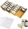 Spice Drawer Organizer with 18 Spice Jars, 216 Labels, 25 Non-slip Rubber by KitHero