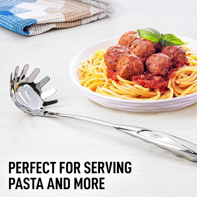 Zulay Kitchen Stainless Steel Spaghetti Spoon - Image 5
