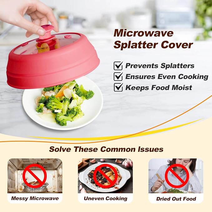 Microwave Splatter cover, Glass Microwave Cover - Image 3