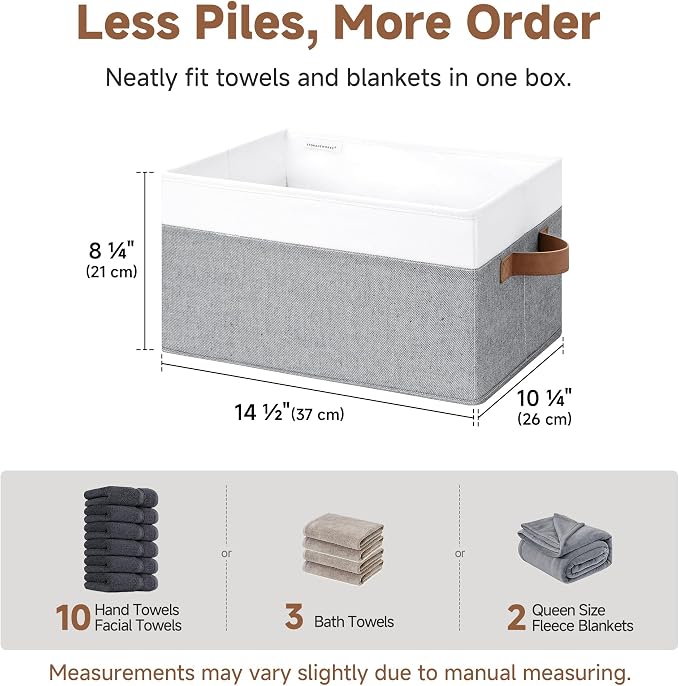 StorageWorks Fabric Shelf Baskets, Closet Organizers and Storage Basket - Image 3