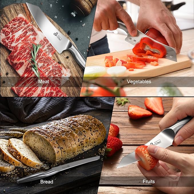 DDF iohEF Knife Set with Knife Strip, 8 Piece Professional Kitchen Knife Set - Image 8