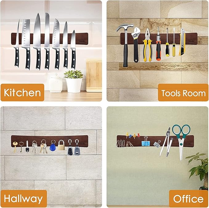 HOSHANHO Magnetic Knife Strips, Magnetic Knife Holder - Image 6