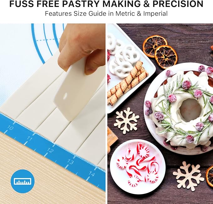 Silicone Baking Pastry Mat, Non-slip Food Grade Dough Rolling Mat - Image 8
