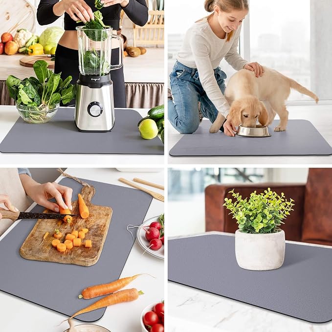 WISELIFE Dish Drying Mat Super Absorbent Drying Mat Large Dish Drying Mats - Image 6
