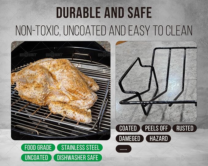 Stainless Steel Turkey Roasting Rack, V-shaped Racks - Image 6